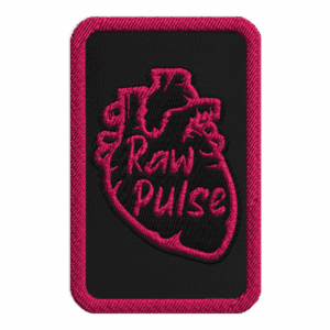 embroidered-patches-black-rectangle-3.5×2.25-front-68d2b05704b4b.png Anatomical Pulse is Burning Pink Patch