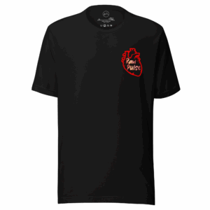 Raw Heart Black Tee