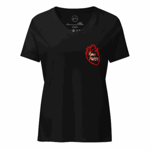 womens-relaxed-v-neck-t-shirt-solid-black-blend-front-68c1abaa60e74.png Raw Heart Women's Fitted Black Tee