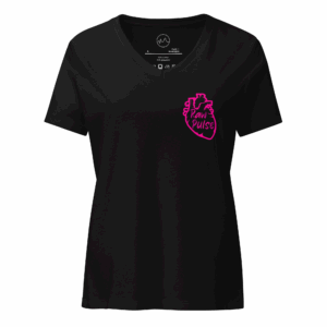 womens-relaxed-v-neck-t-shirt-solid-black-blend-front-68ec71779074a.png Raw Heart Women’s Hot Pink Tee